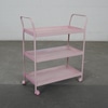 Carrinho metal rosa 3 níveis Olle
