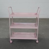 Carrinho metal rosa 3 níveis Olle