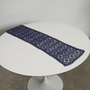 Caminho de Mesa Crochê Azul Escuro