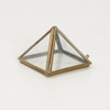 Piramide Vidro e metal dourado P