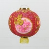Luminária Japonesa Tecido Vermelho com Franjas