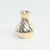 Vaso Cerâmica Dourado Torcido