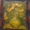 Quadro Madeira Entalhada Flor II