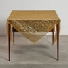 Toalha de Mesa Quadrada Tecido Dourado Glitter