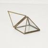 Pirâmide Vidro e metal Dourado M