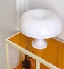 Luminária de mesa cogumelo branca vintage