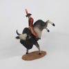 Escultura de Resina Boi Bandido com Pião