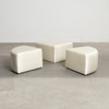 Puff Triangular Shantung de Seda Creme