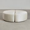Puff Triangular Shantung de Seda Creme