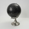 Globo Mapa Mundi Preto Cromado