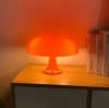 Luminária de mesa cogumelo laranja vintage