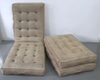 Puff Futon Duo Sharp Sarja Peletizada Cáqui