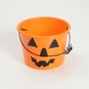 Baldinho Plástico de Halloween Laranja com Alça