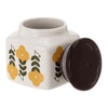 Pote Porta Tempero Vintage Flores Amarelas