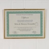 Quadro Retangular Diploma Moldura Dourada