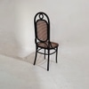Cadeira Thonet Preta Encosto Palhinha