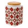 Pote de Mantimento Vintage Flores Vermelhas