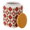 Pote de Mantimento Vintage Flores Vermelhas