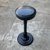 Banqueta Preta em Ferro e Couro