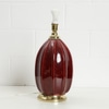 Base Abajur de Mesa Vinho e Dourado Cerâmica