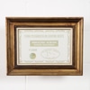 Quadro Certificado Moldura Dourada Trabalhada