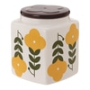Pote de Mantimento Vintage Flores Amarelas