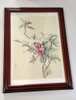 Quadro Gravura Flor Rosa Arte Oriental Séc. XX