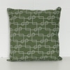 Capa de Almofada Verde Estampada Corda Naútica