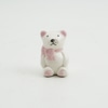 Mini Urso de Porcelana Laço Rosa