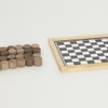 Jogo de Dama com Peças de Madeira