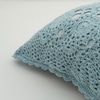 Capa de Almofada Crochê Azul