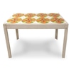 Mesa de Jantar em Madeira Pintada com Tampo de Azulejos