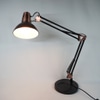 Luminária Articulada Preta e Cobre de Mesa